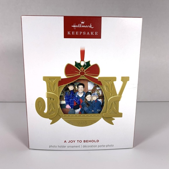 Hallmark Other - NEW Hallmark 2025 Keepsake A Joy to Behold Photo Frame‎ Metal Christmas Ornament